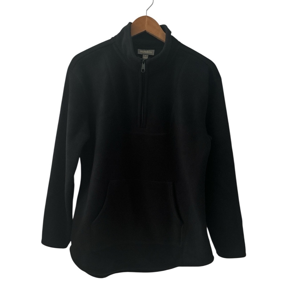 NEW Style & Co. Black Long Sleeve Pullover Sweatshirt sz LP